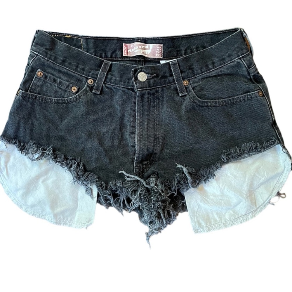 Levi’s black jean shorts - Picture 2 of 3